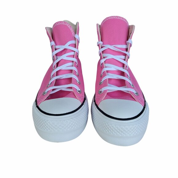 Converse Chuck Taylor Lift Hi Canvas Sz 9 Womens Shoes Sneakers Pink A08216F New - Picture 3 of 9